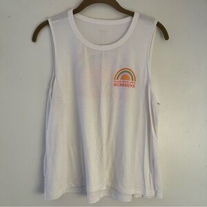 Old Navy Active Make Your Own Sunshine White Top